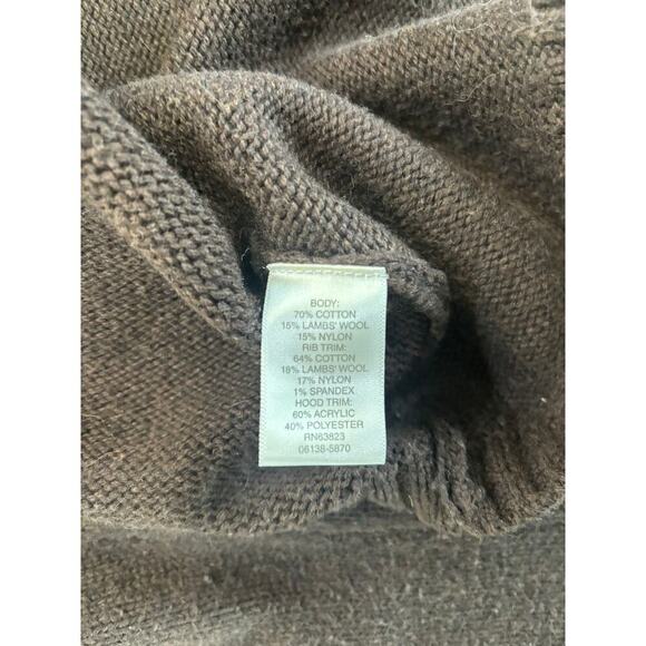 Christopher & Banks Brown Knit Sweater for Fur Trim Long Sleeve XL - Picture 8 of 9